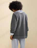 Aerie Downtime Textured V-Neck Sweatshirt