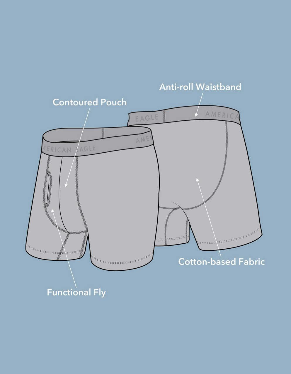AEO 남성용 디어 카모 6' 클래식 복서 브리프