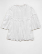 AE Embroidered Button-Up Blouse