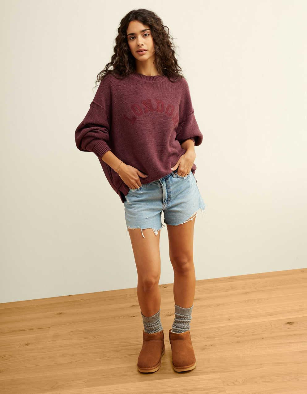 AE Oversized Crew Neck Sweater