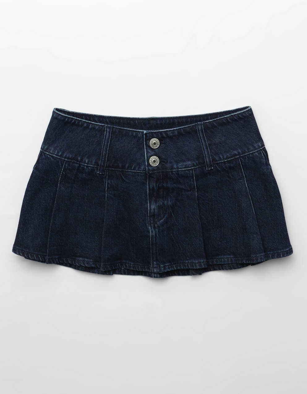 AE Super Low-Rise Pleated Micro Mini Skirt