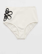 Aerie 데이지 하이 라이즈 풀 커버리지 립 비키니 하의