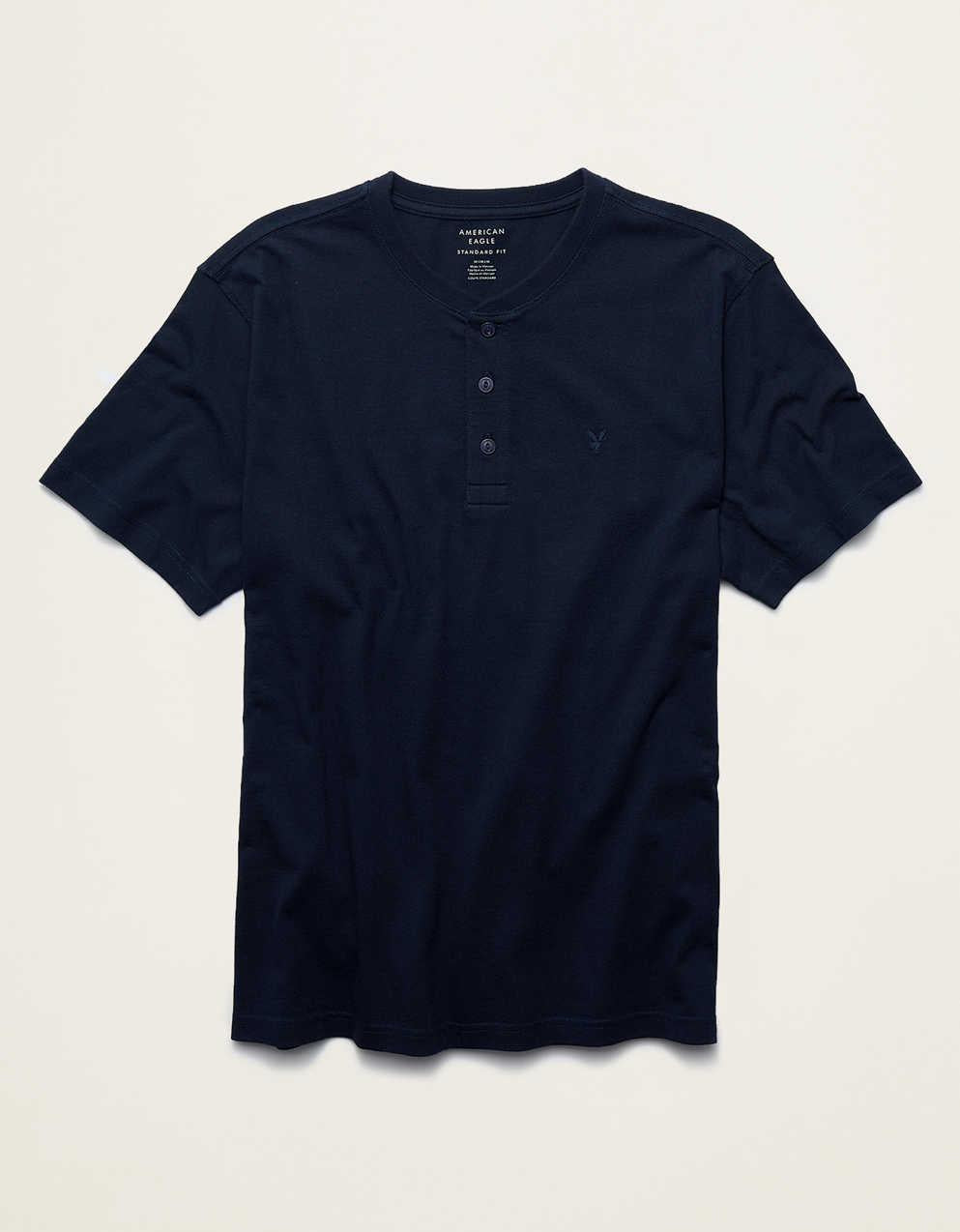 AE Short-Sleeve Henley Icon T-Shirt