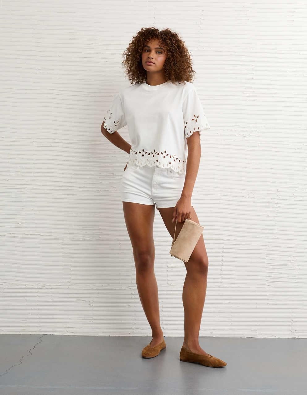 AE Boxy Eyelet T-Shirt