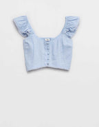 Aerie 크롭 시어서커 탱크톱