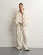 AE Cropped Sweater Puffer Jacket