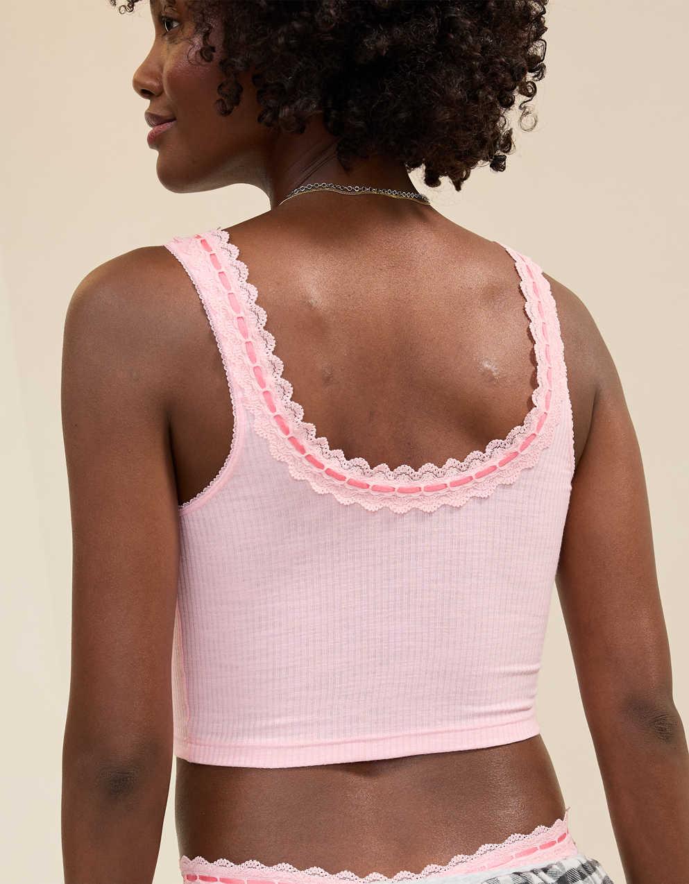 Superchill Cotton Rib Lace Tank Top