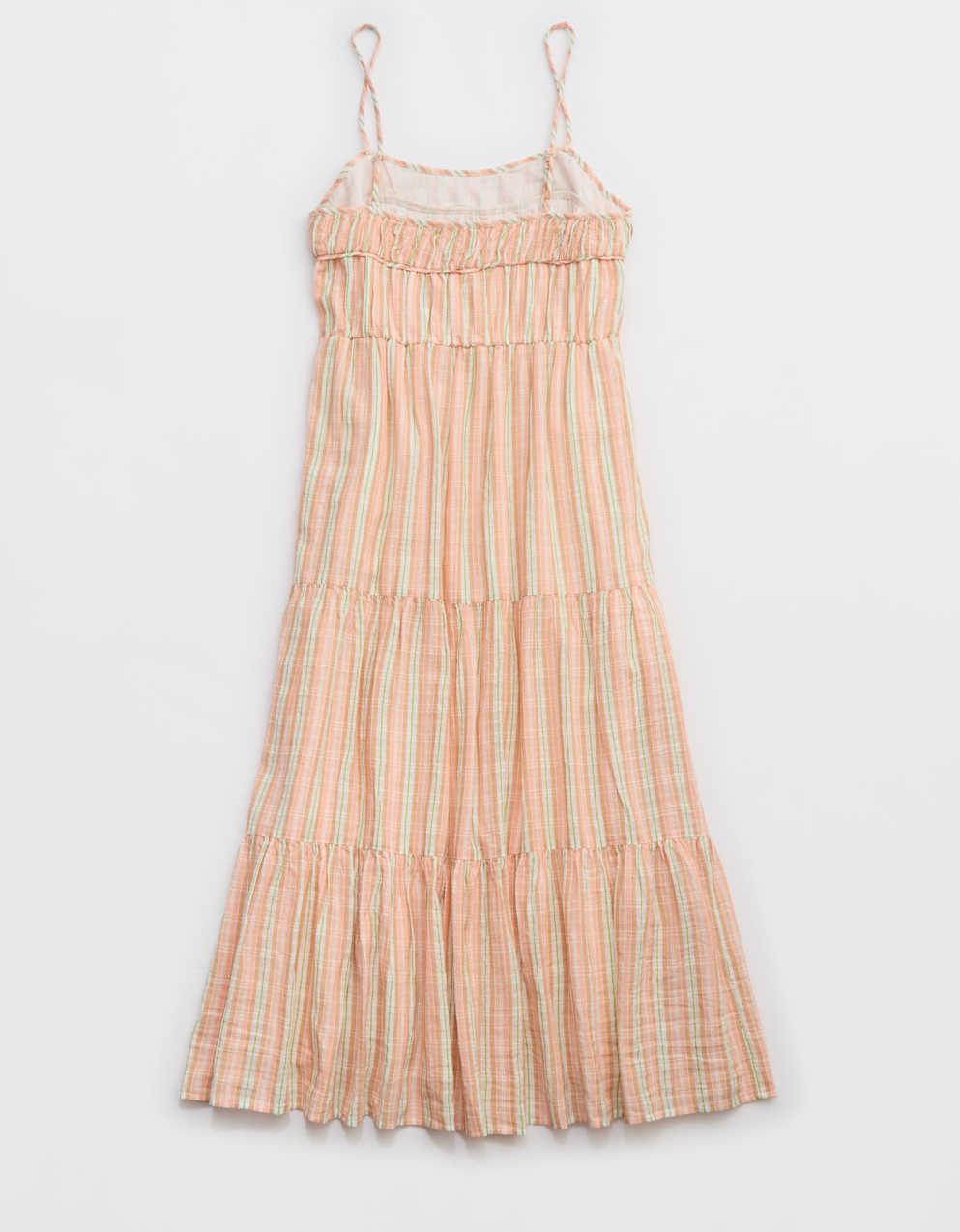 Aerie Striped Tiered Maxi Dress
