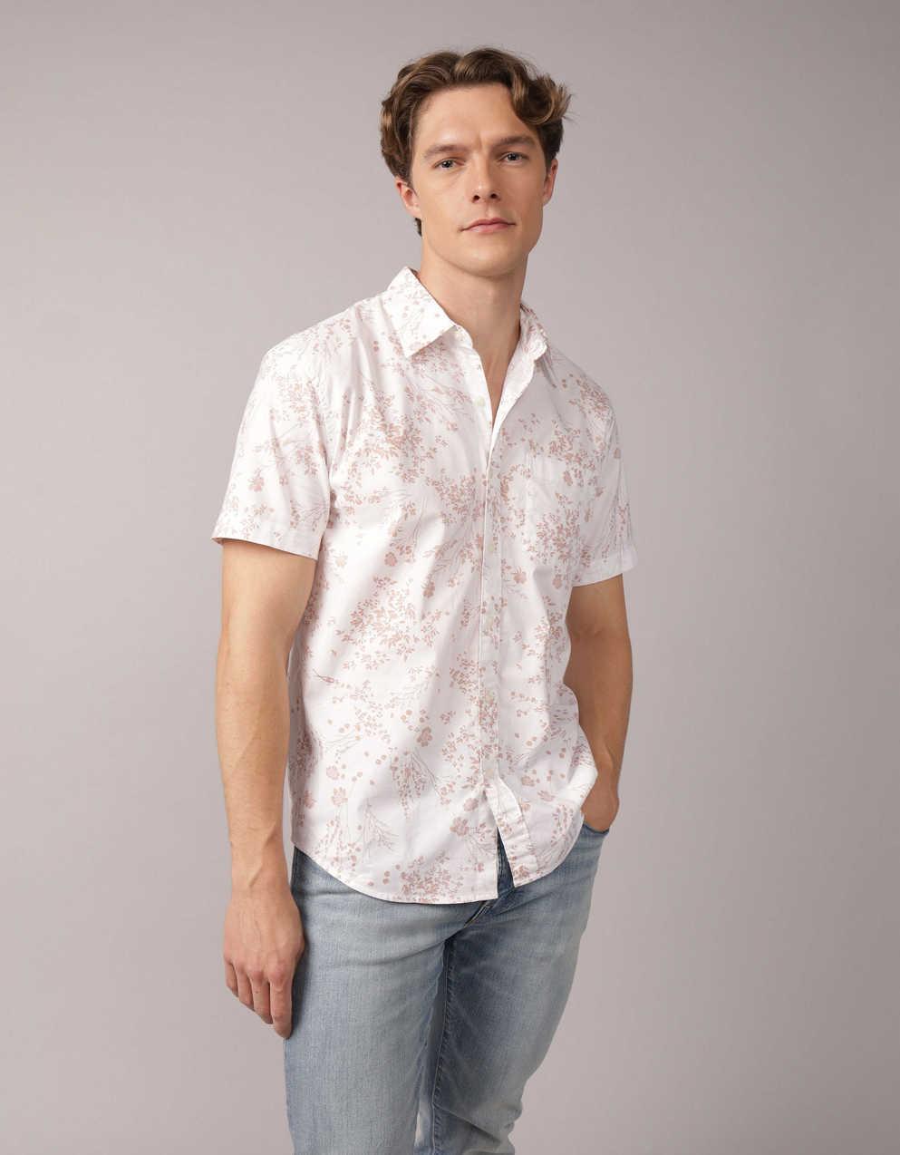 AE Poolside Printed Button-Up Shirt