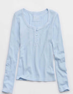 Aerie 에센셜 헨리 레이어링 티셔츠
