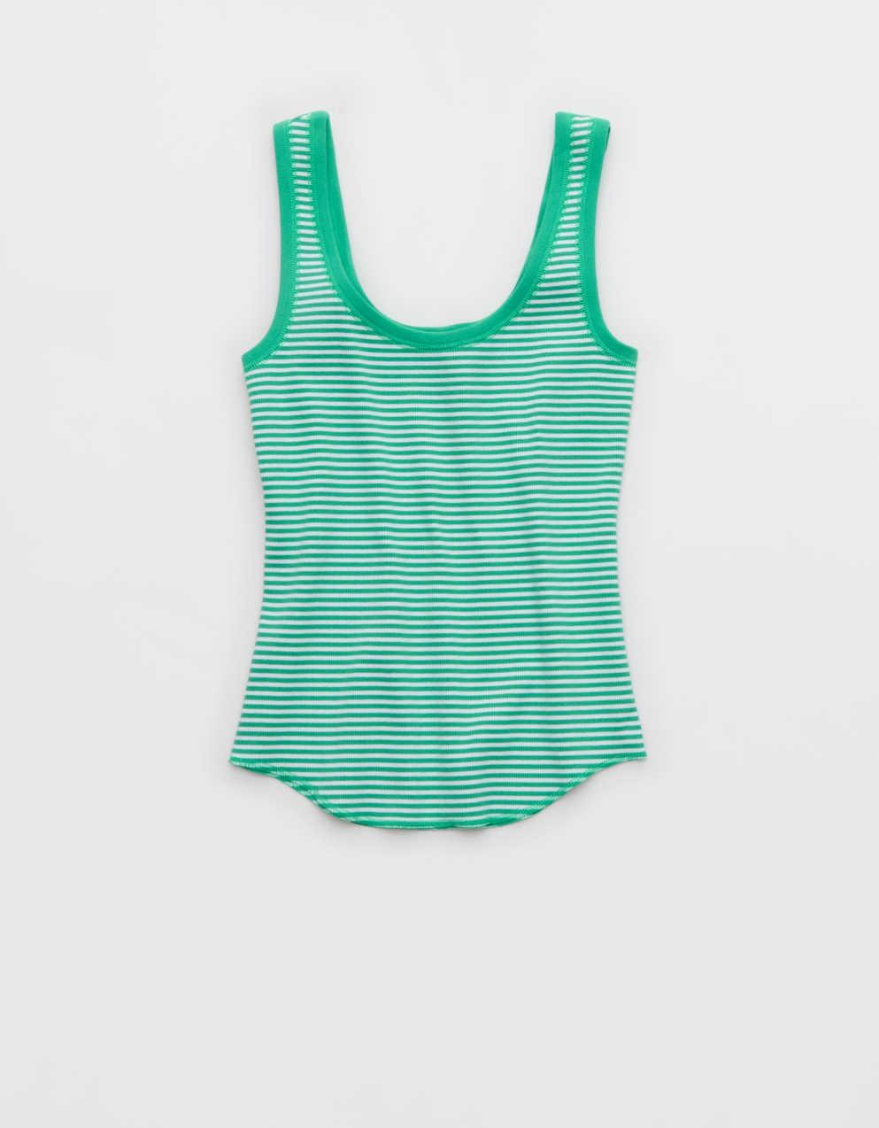Aerie 리브드 스쿱넥 탱크탑