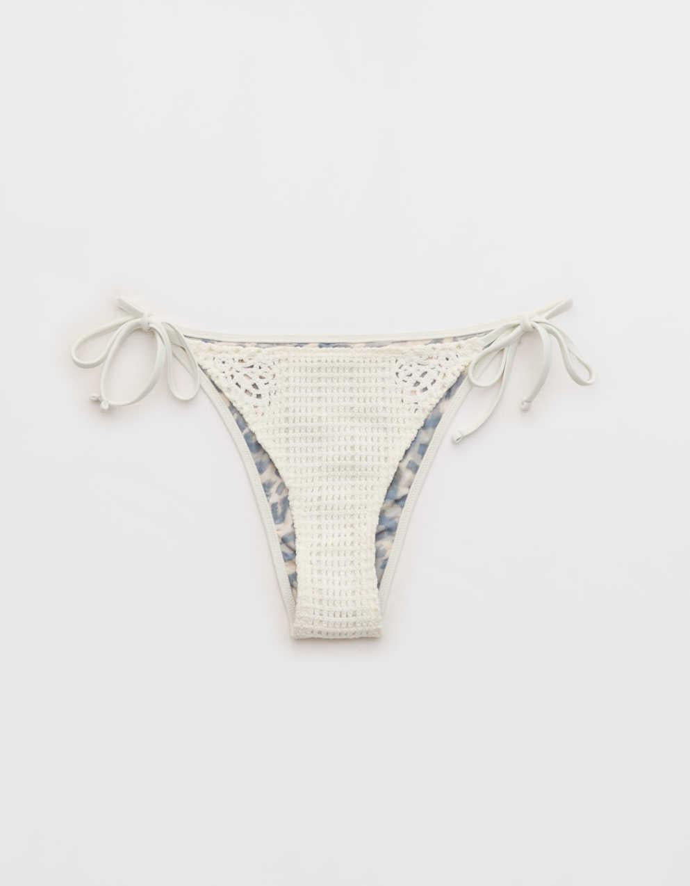 Aerie Cheekiest Side Tie Crochet Bikini Bottom