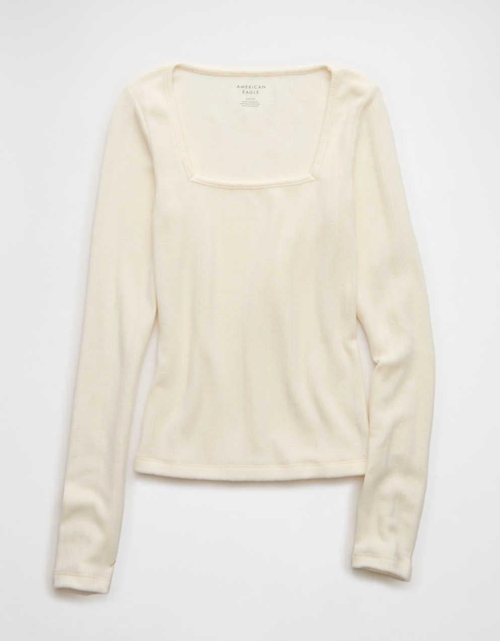 AE Long Sleeve Square Neck T-Shirt
