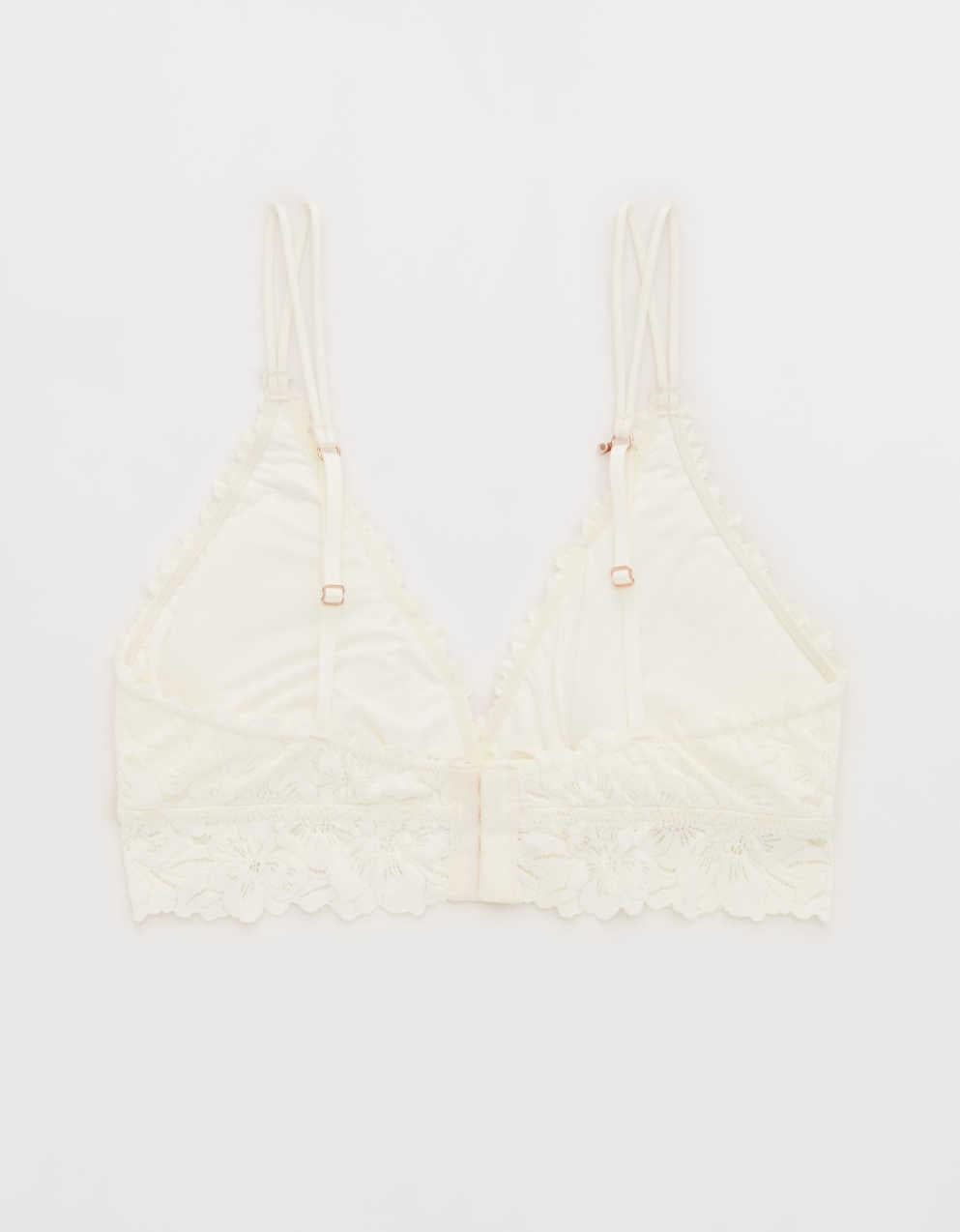 쇼 오프 로즈 레이스 패딩 플런지 브라렛