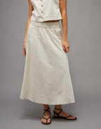 AE Linen-Blend Maxi Skirt