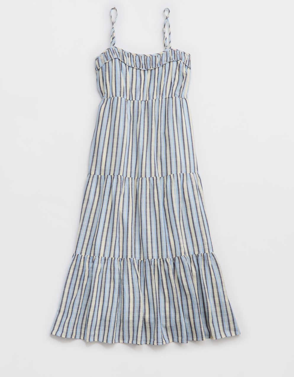 Aerie Striped Tiered Maxi Dress