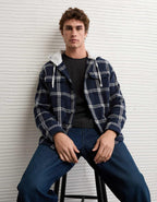 AE 후드 플란넬 셔츠