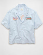 AE Pride Relaxed Fit Oxford Camp Collar Button-Up Shirt