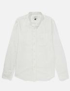 AE Band Collar Linen-Blend Button-Up Shirt