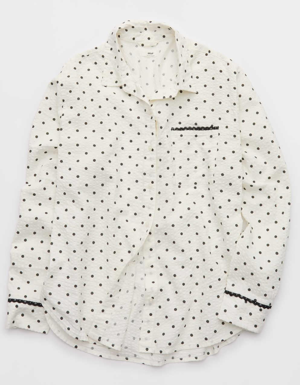 Aerie Seersucker Pajama Shirt