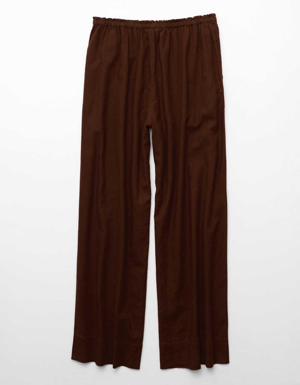 AE Linen-Blend Wide-Leg Pant