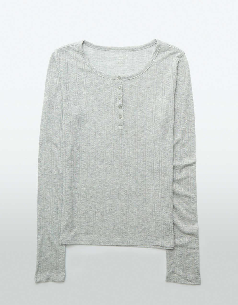 AE Long Sleeve Henley T-Shirt