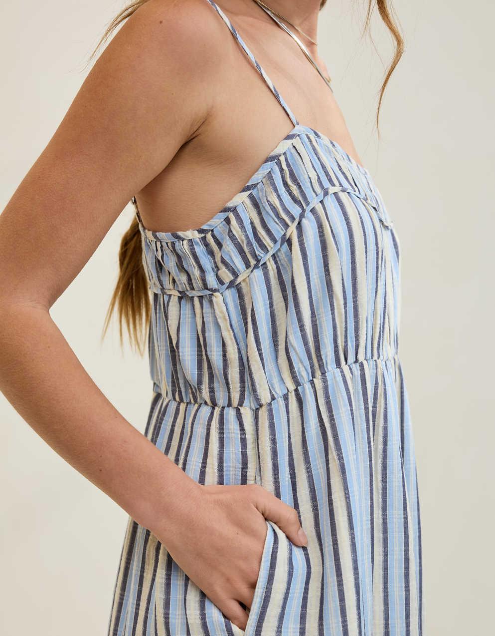 Aerie Striped Tiered Maxi Dress