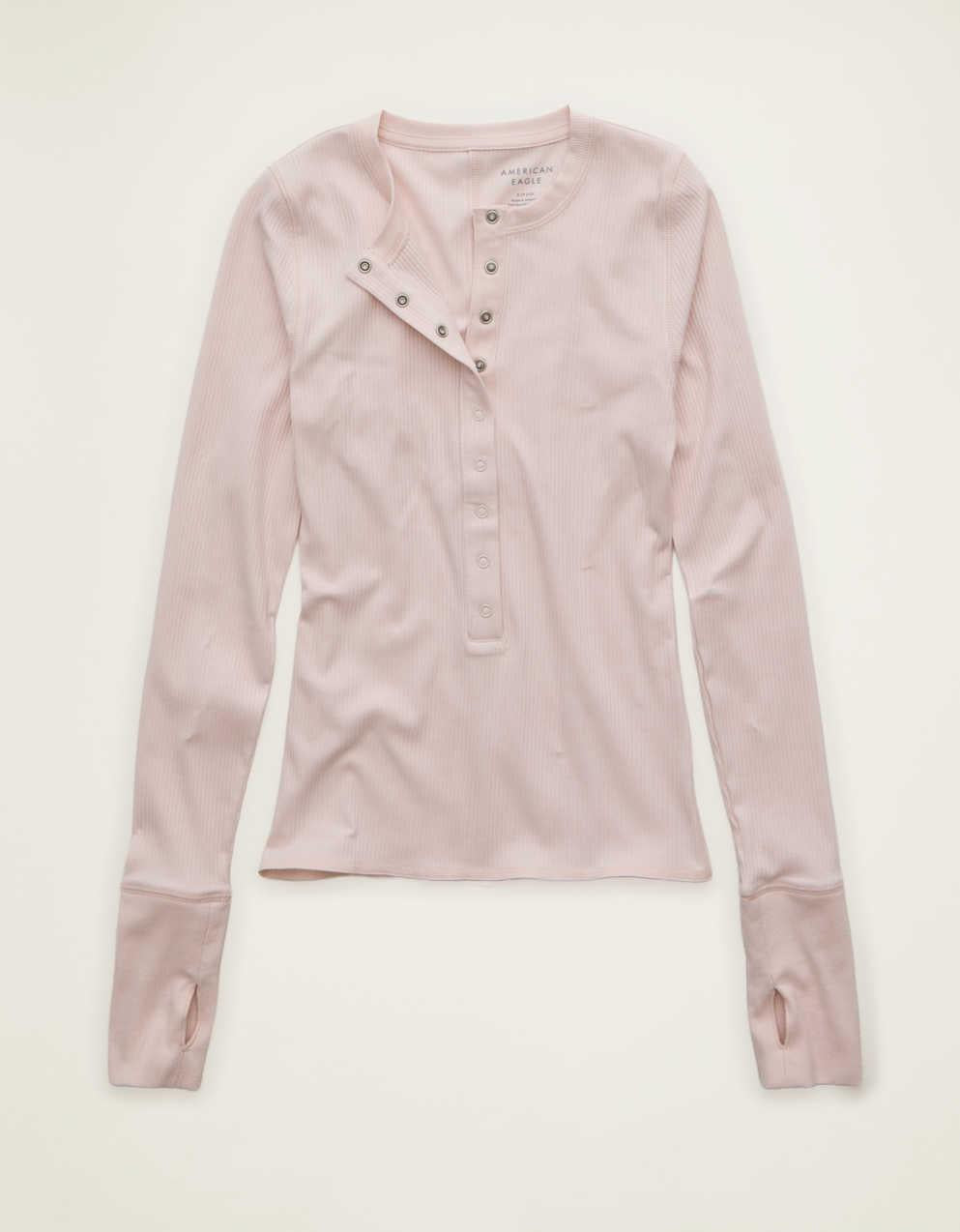 AE Long Sleeve Henley T-Shirt