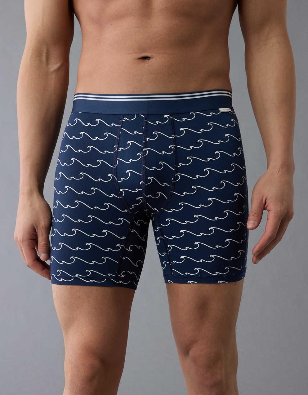 AEO Men's Wavy Stripes 6" Ultra Soft Boxer Brief