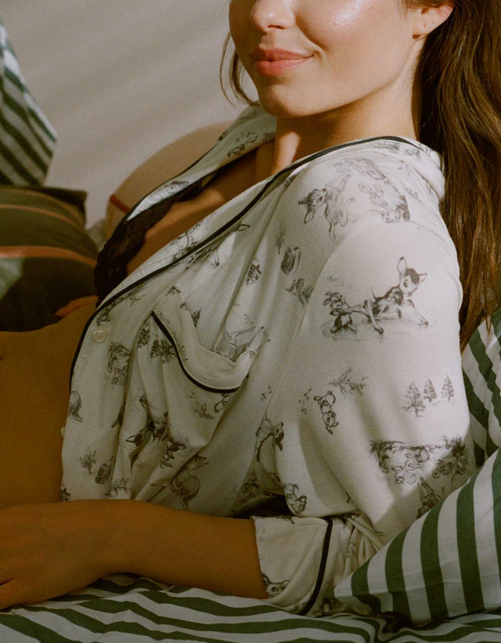 Aerie 밤비 리얼 소프트® 파이핑 파자마 셔츠