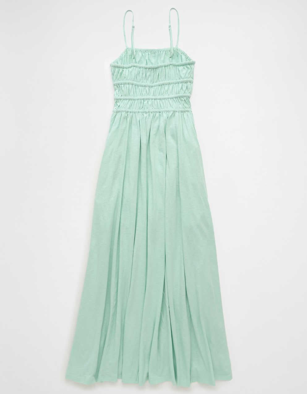 AE Sunchaser Knit Smocked Bodice Midi Dress