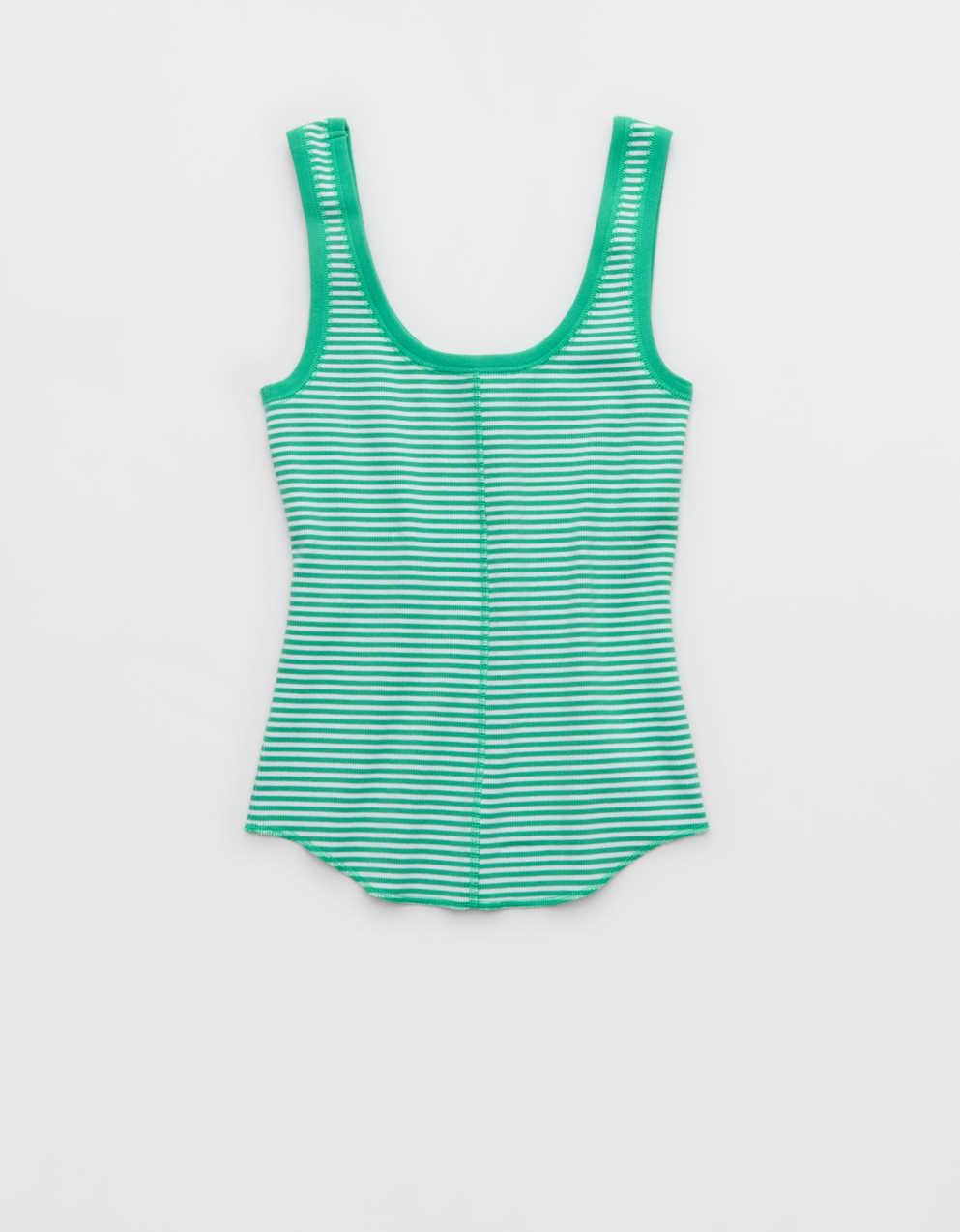 Aerie 리브드 스쿱넥 탱크탑