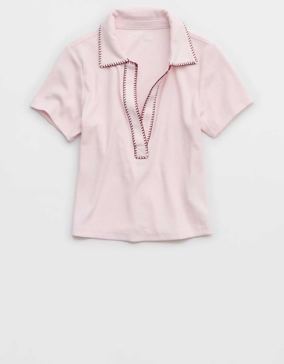 Aerie 크롭 폴로 티셔츠