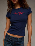 AE Hey Baby 코튼 슬러브 티셔츠