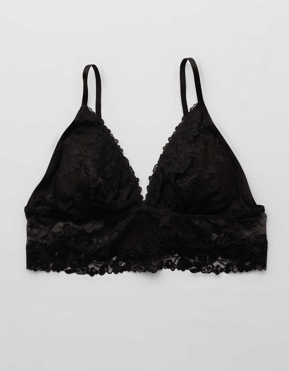 Show Off Midnight Romance Lace Padded Triangle Bralette