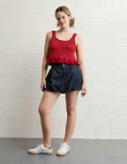 AE Crochet Peplum Tank Top