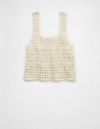 AE 크롭 크로셰 탱크톱