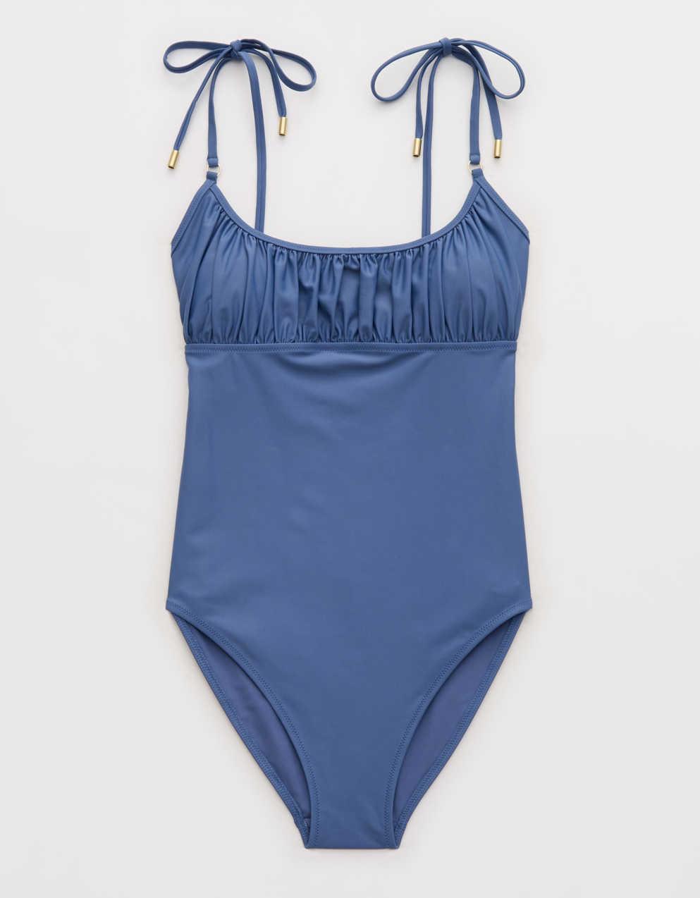 Aerie 루치 풀 커버 스쿱 원피스 수영복