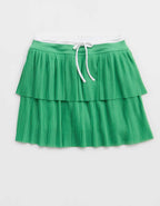 Offline 바이 Aerie Real Me 플리츠 메쉬 스커트