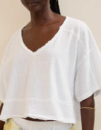Aerie Happiest Cropped V Neck T-Shirt