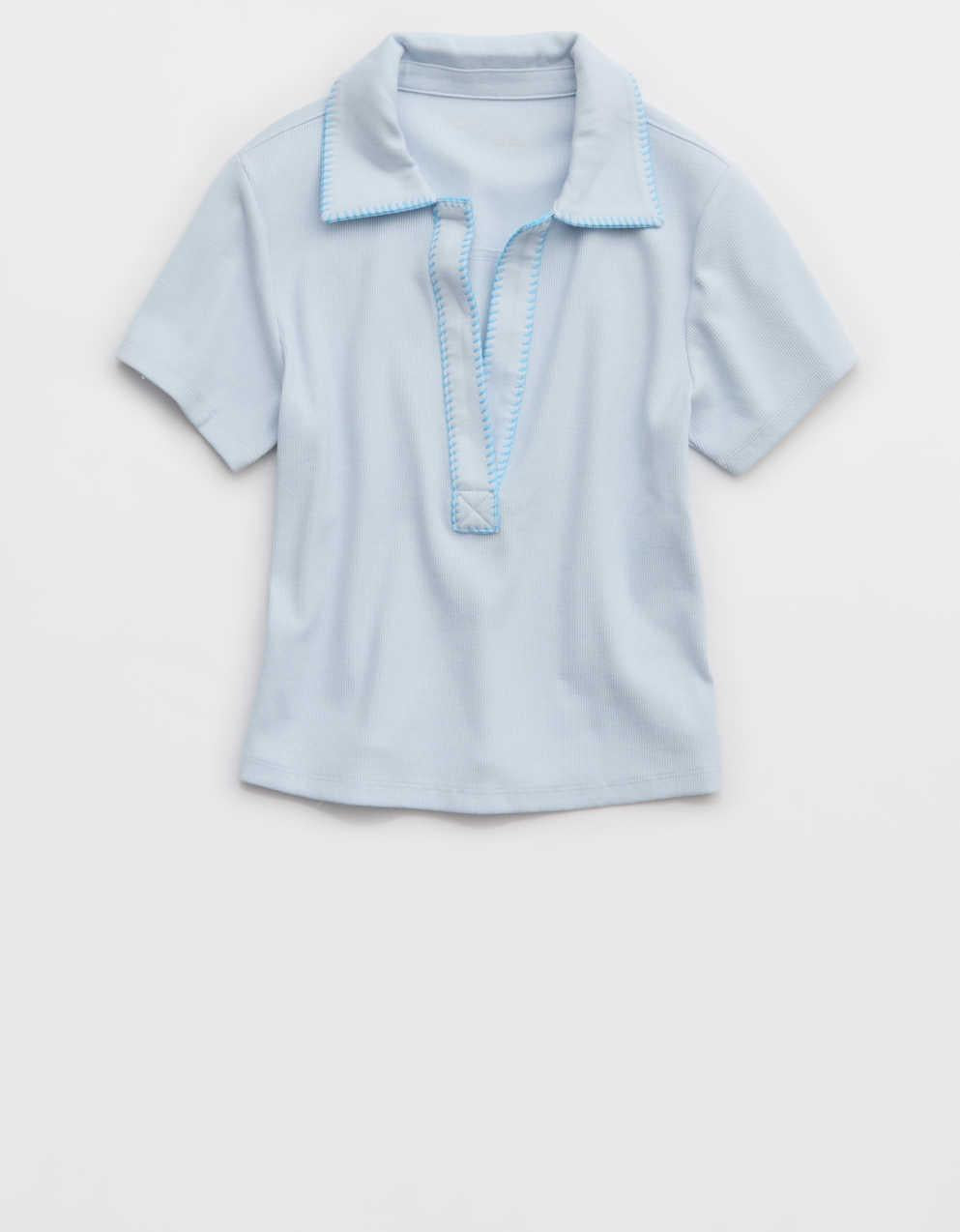 Aerie 크롭 폴로 티셔츠