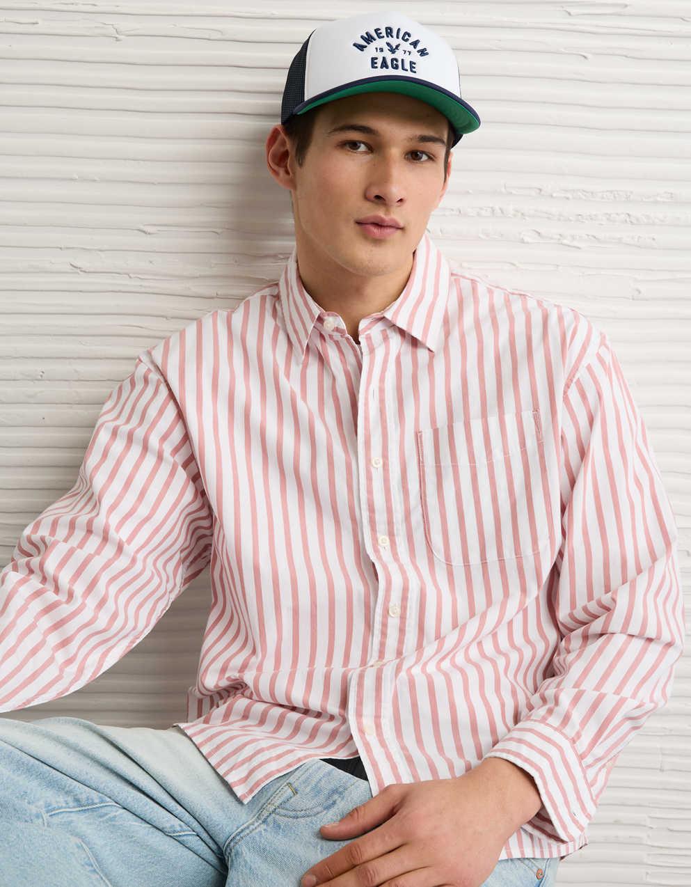 AE Everyday Relaxed Fit Poplin Button-Up Shirt