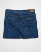 AE Stretch Crossover Denim Mini Skirt