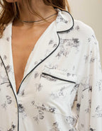 Aerie 밤비 리얼 소프트® 파이핑 파자마 셔츠