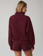 OFFLINE By Aerie Cloud Fleece Seamed Quarter Zip Sweatshirt