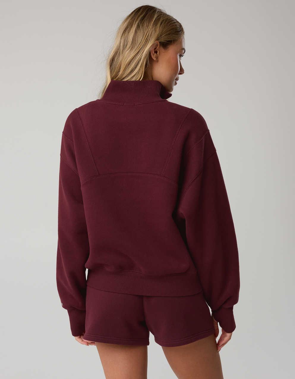 OFFLINE By Aerie Cloud Fleece Seamed Quarter Zip Sweatshirt