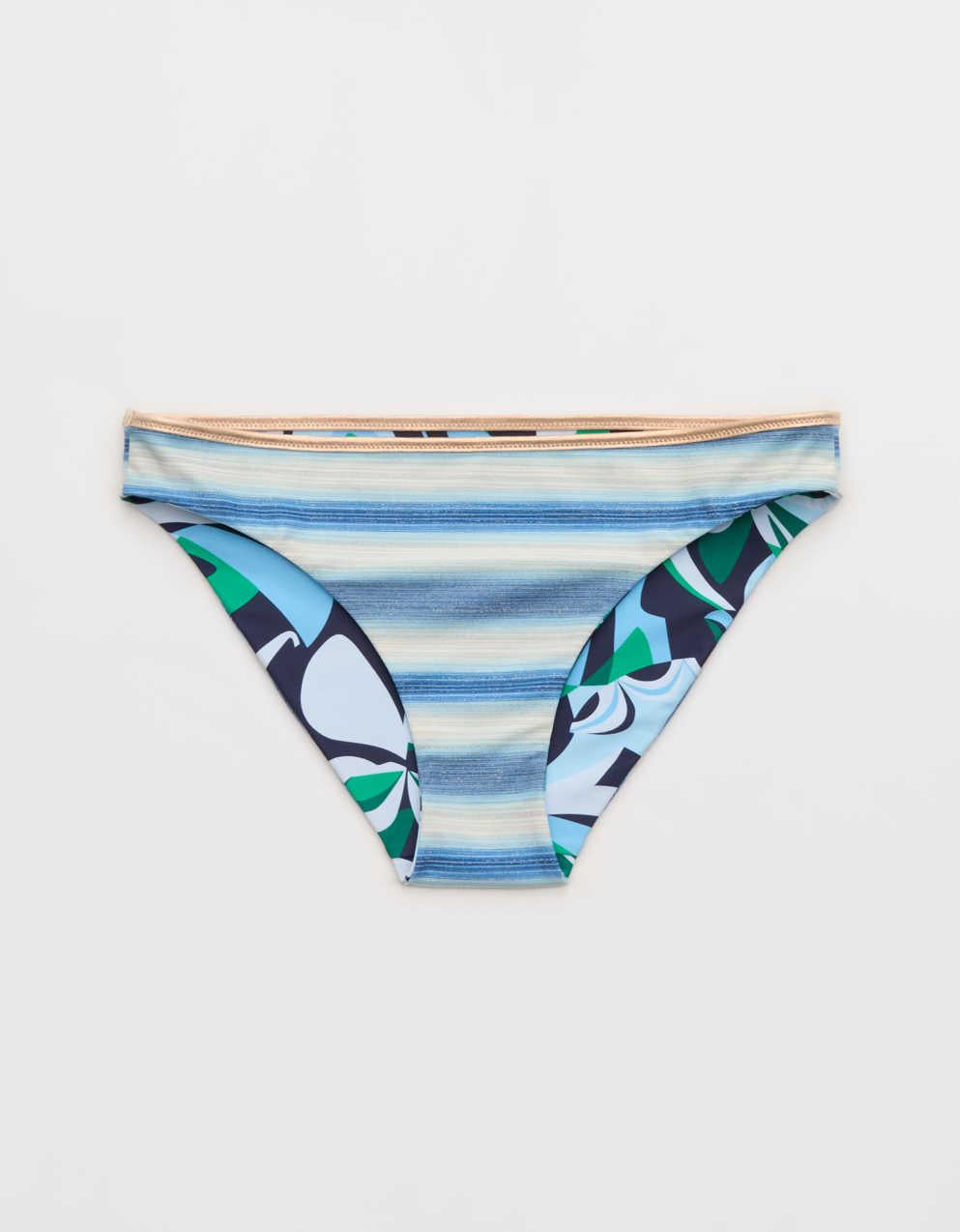 Aerie 메탈릭 바인딩 리버서블 비키니 하의