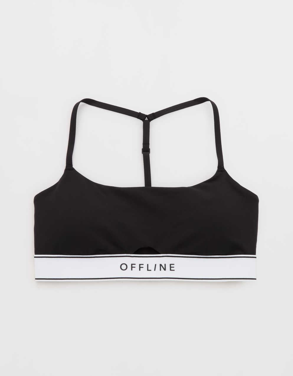 OFFLINE by Aerie The Hugger 로고 엘라스틱 스포츠 브라