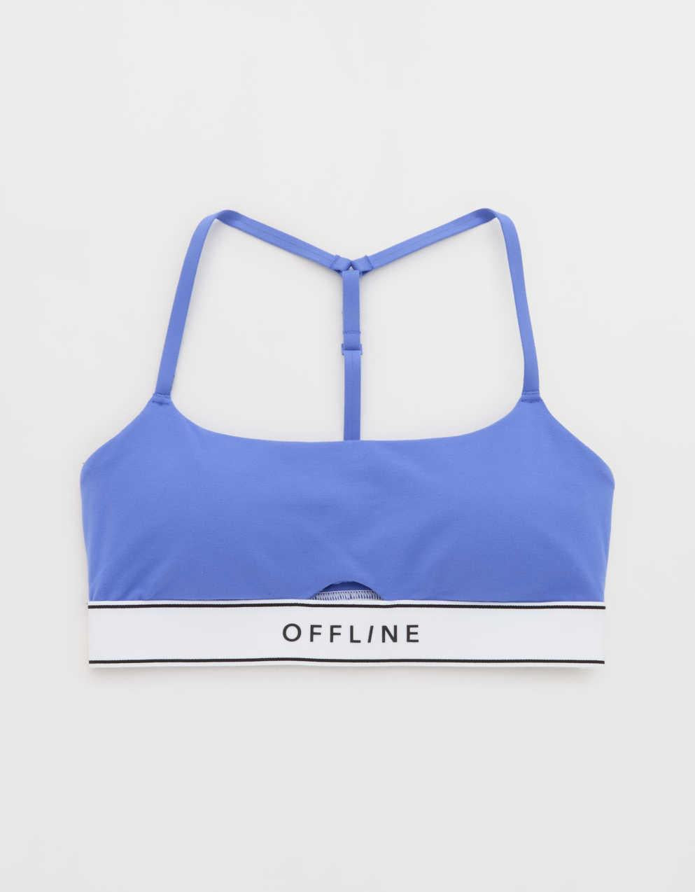 OFFLINE by Aerie The Hugger 로고 엘라스틱 스포츠 브라