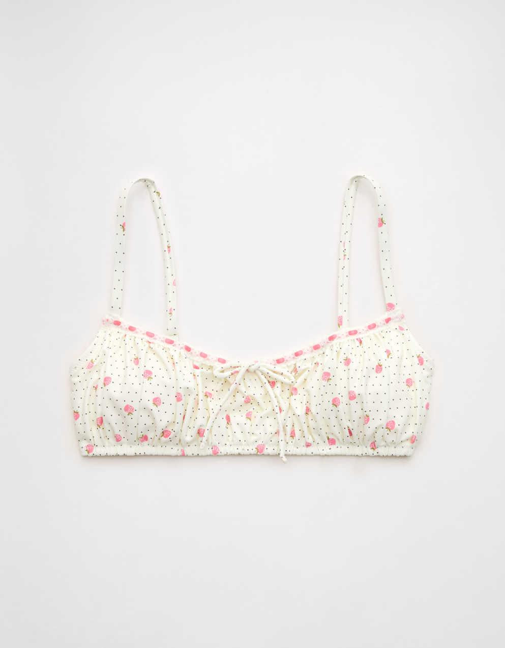 Aerie 러쉬드 스쿱 비키니 톱